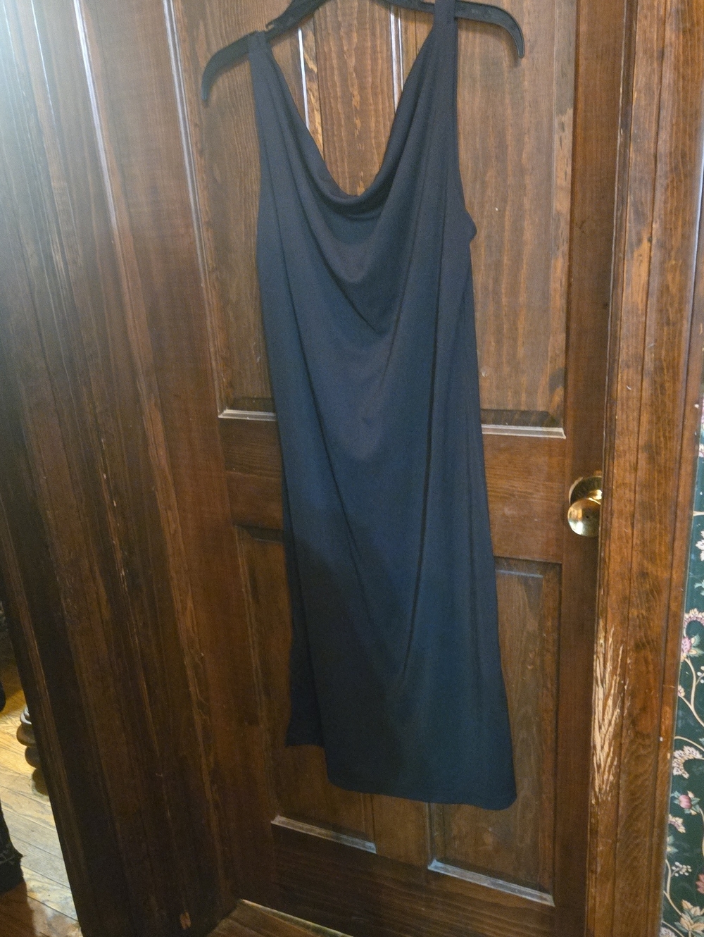 Express Black Cowl Neck Midi Dress